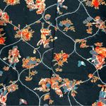 Snak Blazer Womens 10 Black Red Floral Quilted 100% Cotton Boho Indie Artisan Photo 6