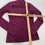 Paige ‎ Top Womens Small Red Purple Ribbed Knit Long Sleeve Turtleneck Lace Trim Photo 4