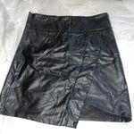 Black Faux Leather Mini Skirt Size L Photo 0