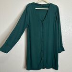 Madewell Smokey Spruce Button Down Novel Dress, Sz Large Photo 2