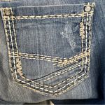 BKE Denim Payton Straight Leg Jeans Medium Wash Embroidered Stitching Size 27 Photo 9