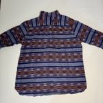Woolrich  Women's Aztec Geometric Button Down Shirt Flannel Size Large Western Photo 5