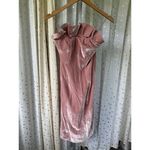 Cinq à Sept 5a7 Cinq a Sept NWT Marceau Strapless Velvet Ruffle Sheath Midi Dress Back Slit Photo 6