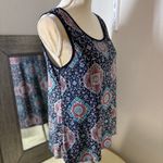 Agenda Blue Medallion Print Tank Top Size M Photo 6