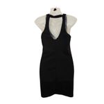 ZARA Zip Front Sleeveless V-Neck Above The Knee Black Chic Mini Tank Dress Small Photo 4