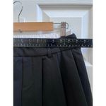Sans Souci  New Black Exposed White Boxer Waistband Front Pleat Mini Skirt Medium Photo 5