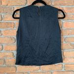 Votre Nom Vintage Silk Sequin Crewneck Sleeveless Tank Blouse Black Photo 1