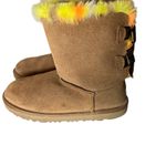 UGG  Bailey Bow Plaid Punk Chestnut Boots Women’s Size 7 Photo 3
