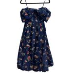 Sea New York NEW NWT  Julian Floral Embroidered Off The Shoulder Midi Dress Navy Photo 6