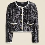 J.Crew Mariner Jersey Lady Jacket With Sequins Estimated Small Photo 1