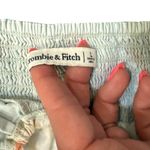 Abercrombie & Fitch  Blue White Green Floral Smocked Puff Sleeve Crop Top size L Photo 5