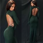 House Of CB  Sancha Forest green knit‎ maxi dress Size XS NWOT Photo 5