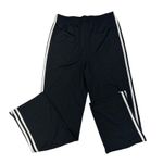 Adidas - Essentials Warm Up Open Hem 3 Stripes Track Pants in Black & White Photo 2