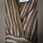 Mango Elegant Gold and Cream Maxi Dress Photo 6