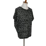 Alberto Makali  Charcoal Black White Knit Sweater Poncho Medium Photo 2
