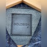 Goldsign The Pleat Cropped Denim Jacket size medium Blue Photo 2