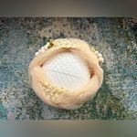 Vintage woven face veil floral bridal wedding headpiece hat Tan Photo 13