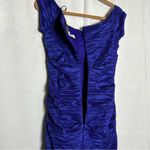 Alex Evenings Crushed Taffeta Blueberry Beaded Neckline Formal Long Maxi Dress 8 Photo 4