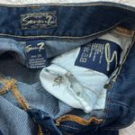 Seven 7 Low Rise Skinny Jeans Dark Wash Blue Denim Size 26 Stretchy Pockets Photo 3