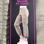 No Boundaries  Womens Relaxed Fit Cargo Pants Mid Rise Stretch Green XL 15 17 Photo 8