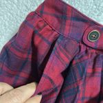 Red Camel  size large plaid lined short mini skirt with pockets red blue purple Photo 5