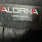 Vtg ALORNA 100% Wool Long Fur Collar Jacket Overcoat Black Size L Photo 14