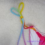 NEW Monica Hansen Beachwear MHB miami vice string bikini bottom, size XS Blue Photo 4