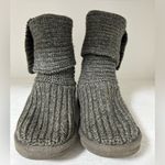 UGG  Charcoal Knit Fold-Over Boots Photo 3