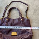 Marc by Marc Jacobs MARC JACOBS Wine Red Burgundy Cabernet Tumbled Leather Top Handle Women’s Tote Photo 6