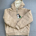 Alpine Design  Corduroy Quilted Full Zip Hoodie Medium Khaki NEW Hiking Casual Photo 0