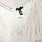 AQUA  White Puff Sleeve Eyelet Mini Dress S Photo 4