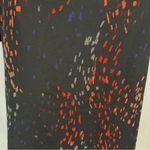 Apt. 9  ladder vneck black top with splashes of color size large Photo 5