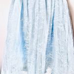 Jessakae Light Blue Floral Lace Tulle Puff Sleeve Sequin Dress. Size XL Photo 5