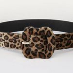 Hot Fashion Colorblock Leopard Print Plush Casual Waistband Faux Fur Belts Jeans Photo 3