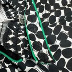 Madison Leigh Dress Womens 12 Black White with Green Trim Sleeveless Summer Photo 5