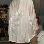 Fashion Bug vintage shimmery pink oversized button down Photo 2