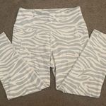 Gottex Studio Zebra Animal Print Active Wear Leggings White Size M Photo 3