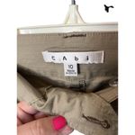 CAbi  Capri Cargo Pants Womens Size 10 Khaki Tan Cropped Roll Cuff Cargo Pockets Photo 2