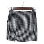 love on a hanger Black White Gingham Preppy Academia Mini Skirt Junior's Size 1 Photo 0