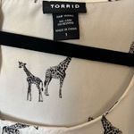 Torrid Giraffe Novelty Print Crepe Button Back Top Womens 2X Multicolor Blouse Photo 6