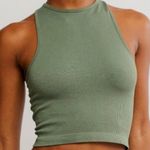 Free People Hayley Crew Neck Racerback Knit Crop Top Tank Ribbed SzXS/S Photo 1