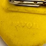 Avon vintage yellow ceramic flower brooch Photo 4