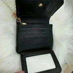 Black Wallet w/ Faux Pearl Keychain Strap Photo 5