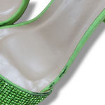 Shoes Size 10 Lulus Taylor Rhinestones Ankle Strap Heels Green With Flaws Missing Rhinestones Photo 8