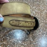 Western conch style buckle Brown Leather Belt size small Photo 2