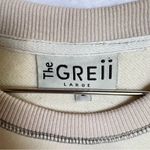 Color Block Patchwork Cropped Crewneck Sweatshirt Oversized Slouchy The Greii Gray Size L Photo 1