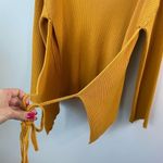 Free People  FP Beach Brig Tie Front Sweater Orange XS Photo 3