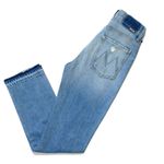 NWT Mother Superior High Waisted Hiker Hover Undone Hem in On My Knees Jeans 24 Photo 4