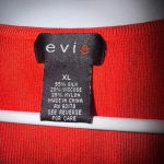 Evie women’s orange red Knit wide Tank Top Size XL‎ summer colorful round neck Photo 2