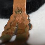 Source Unknown Vintage Solid Copper Stamped Native American Western Turquoise Cuff Bracelet Photo 2
